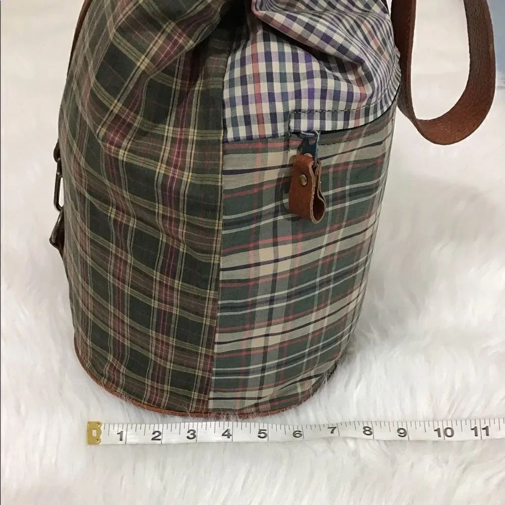 FOSSIL Checkered Print Shoulder/Duffle Bag - Picture 13 of 16